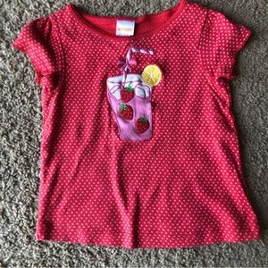 Gymboree polka dot T-shirt pink lemonade